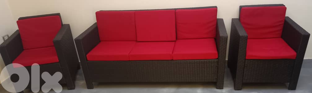 Resin outdoor sofa set