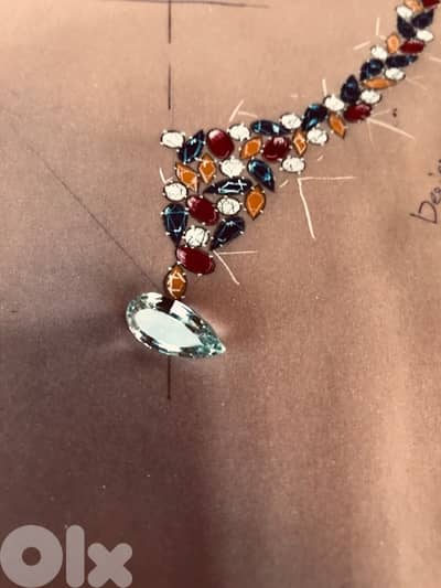 حجر كريم طبيعي اكوامارين  وزن 7.08 قيراط Aquamarine Gemstone سعر نهائي