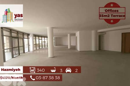 Hazmiyeh 340m2 | 35m2 Terrace | Offices | Rent | Prime Location |AA/EB