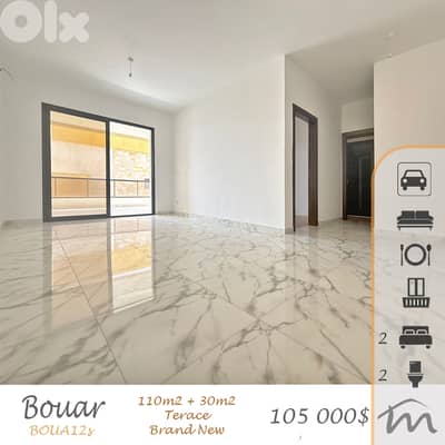 Bouar | Brand New 110m² + 30m² Terrace | Brand New Building | Balcony