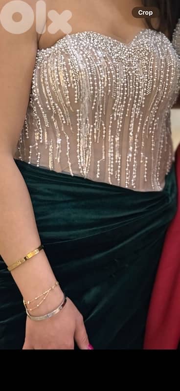 velvet green dress