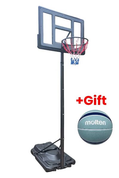 145$ movable basketball hoop (Free Molten basketball) board 110x75cm