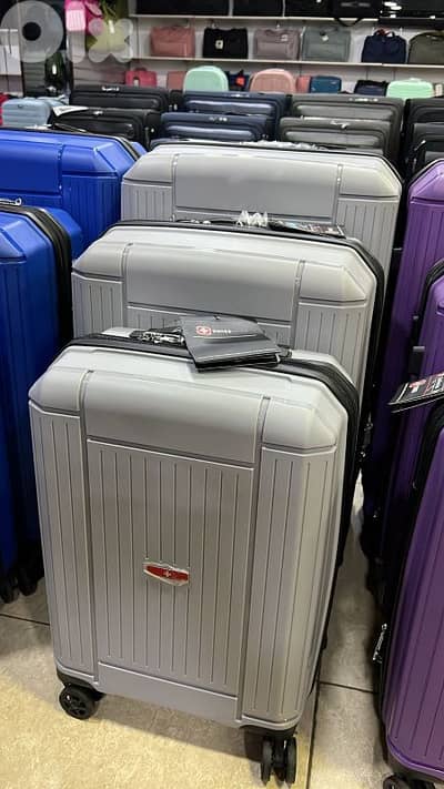 8I-539225 SwissGear Set polycarbonate unbreakable travel bag suitcase