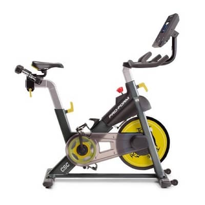 spinning bike pro form with screen, heavy duty for gym and home use