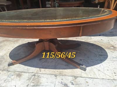 طاولة ريجنسي إنجليزية مميزة وجه جلد ناعمة coffee table