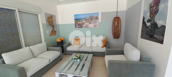 Furnished Duplex with open view in Jal el Dib for sale دوبلكس مفروش مع