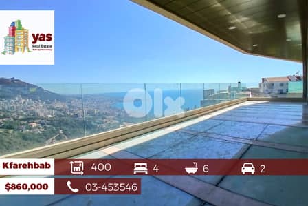 Kfarhbab 400m2 | Last Phase | Duplex | Mountain And Sea View | YV