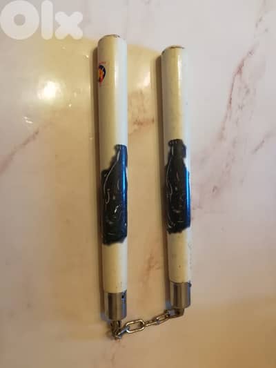 vintage nunchuks wood 27cm made in Taiwan by Cool Dazzle