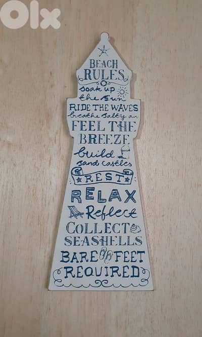 Beach Rules Wall Decoraton