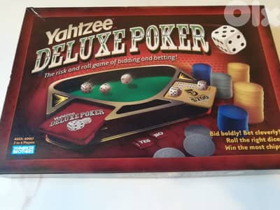 Yahtzee Deluxe Poker Game by parker brothers as new