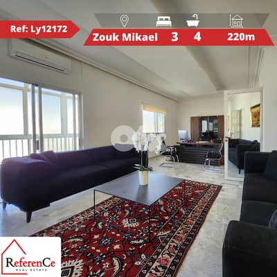 Wide apartmen in zouk mikael for sale شقة واسعة في زوق مكايل
