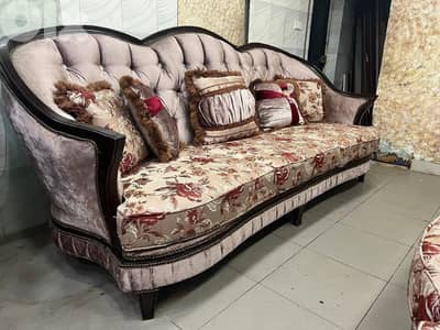 طقم صالون خشب زان 7 قطع
