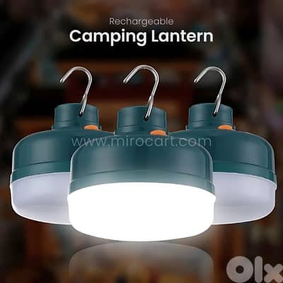 Rechargeable LED Camping Lantern (3 Modes): Waterproof w/Hook & Magnet
