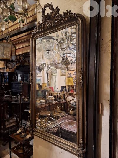 LOUIS XVI gilt wood mirror
