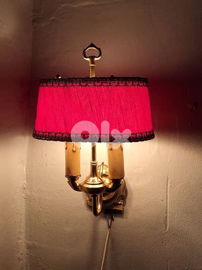 antique brass french wall lamps