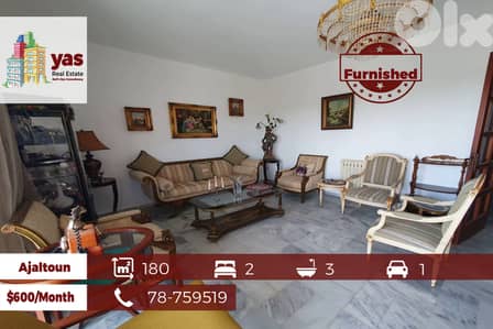 Ajaltoun 180m2 |Furnished Flat | Rent | Quiet Street | TO/KH