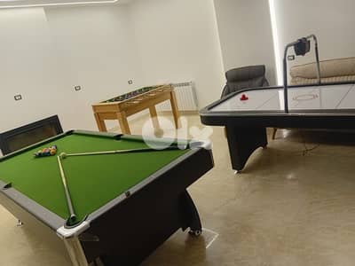 Pool table 8 ft big size + Air hockey with score board + Babyfoot zayn