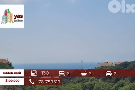 Eddeh Jbeil 130m2 | 70m2 Garden | Open Sea View | Brand New | PA |