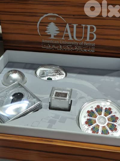 aub 999 silver,5 items pur silver,150 years university foundation,2016