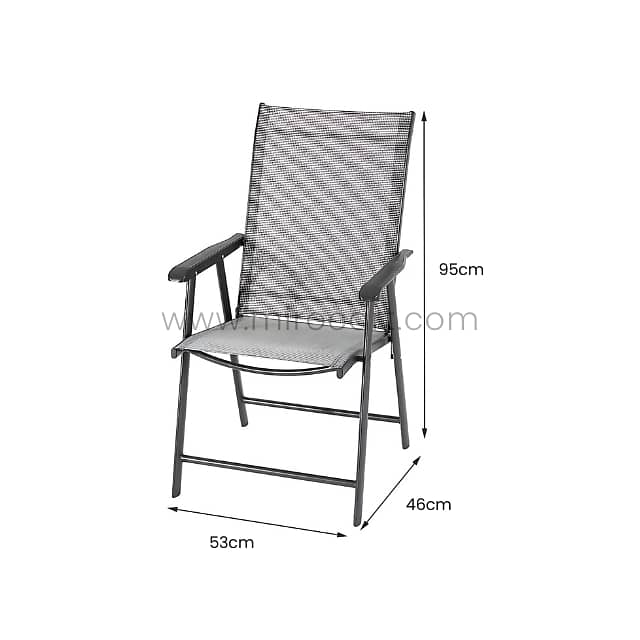 Modern Outdoor Table Set for 4–6 w/ Chairs, Glass Top & Umbrella Hole 12