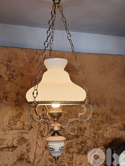 large opaline chandelier