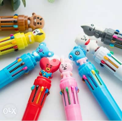 Cute BTS characters 10 colors pen