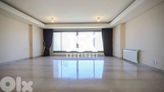 L18608-3-Bedroom Apartment with Mountain & Sea View For Rent in Hamra,