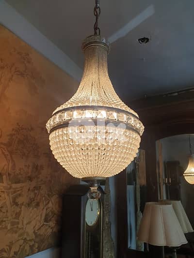 original czech signed pear shaped cahndelier