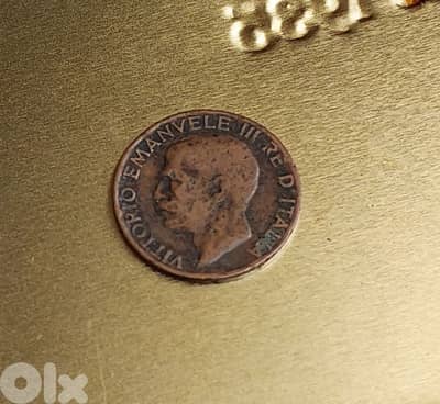 Italy 1920 King Vittorio Emanuele III rare 5 Centesimi