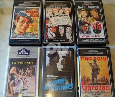 vintage original French cinema movies on VHS check list in details