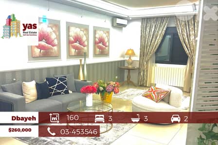 Dbayeh 160m2 | 80m2 Terrace|Furnished/Decorated|Excellent Condition|PA