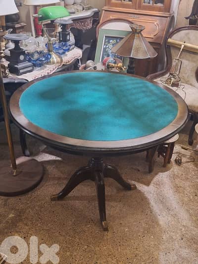 antique english game table