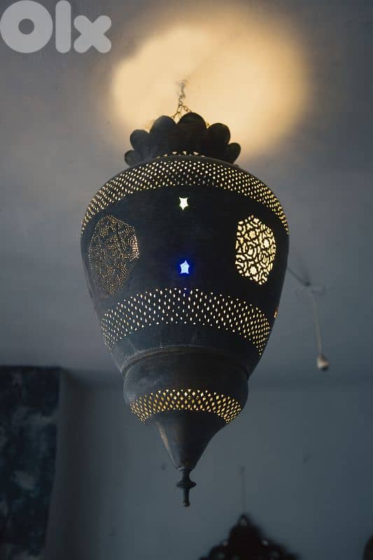 large Morocco bronze lantern 1