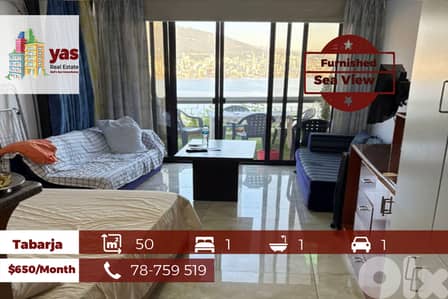Tabarja 50m2 | Sea View | Furnished Studio | Rent | YV