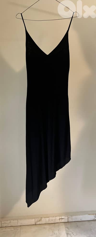 Lycra Black Bodycon Dress for After Party. . | فستان ليكرا أسود ضيّق