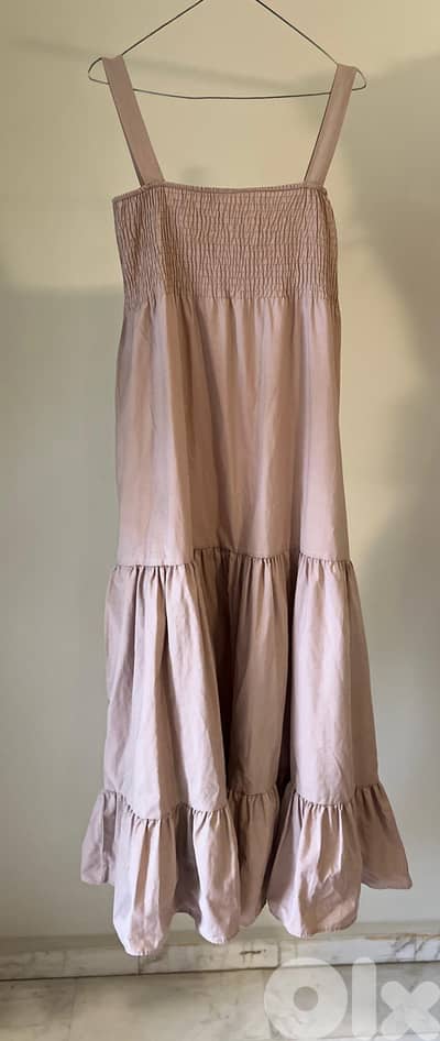 Long Beige Dress | فستان بيج طويل