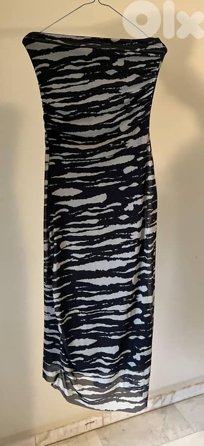 Zebra Print Lycra Padded Dress | فستان زيبرا ليكرا مبطّن