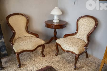 pair of louis philippe french chairs