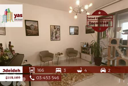 Jdeideh 166m2 | City View | Prime Location | Gated Community | AA