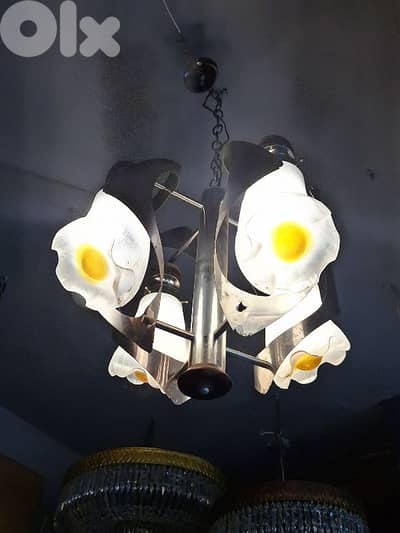 italian murano 1970s chandelier by Mazzega