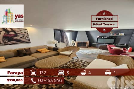 Faraya 132m2 | 140m2 Terrace | Furnished | Mountain View | PA