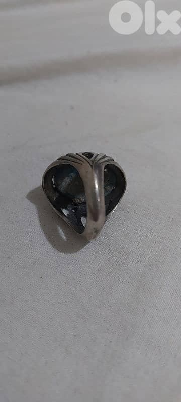 خاتم فضة فيروز نيشابوري وزن١٦  غرام  Ring silver fayrouz 16.4 grams 2