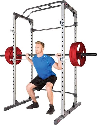 cage and squat rack with land mind