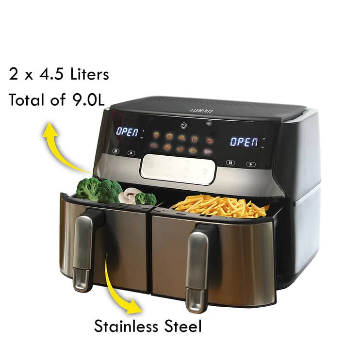 KB ELEMENTS 9.0 LITERS DIGITAL DOUBLE AIR FRYER - ELK90FD2 3