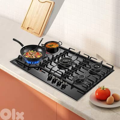 KB ELEMENTS BUILT-IN GAS COOKTOP ( 4 GAS BURNERS + 1 ELECTRIC COOKER )
