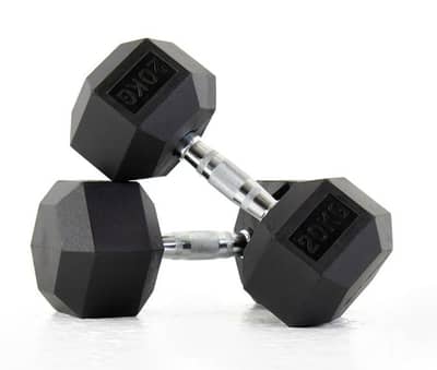 2 × 20kg hexagon dumbells new