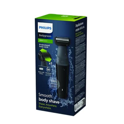 Philips BG3007/01 3000 Series Body Groomer – Rechargeable, Showerproof