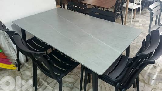 ceramic table  140cmطاولة للطعام وجه سيراميك