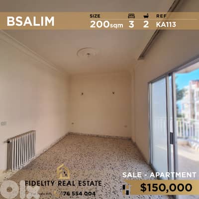 Apartment for sale in Bsalim KA113 شقة للبيع في بصاليم