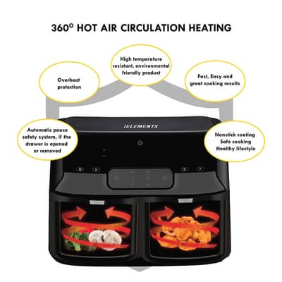 9.0 LITERS DOUBLE AIR FRYER DIGITAL